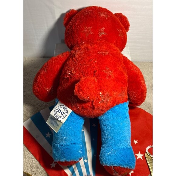 Build A Bear Workshop Wonder Woman Plush Bear With Cape & Tutu 16" Red Blue Gold - Picture 8 of 16